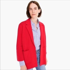 J. Crew 🎀 red orange Sophie sweater blazer